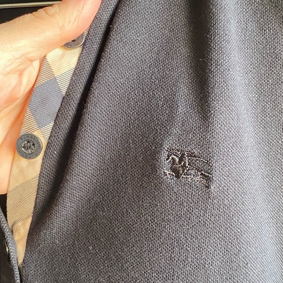 Burberry London Mini/Short Polo Dress Black Size Small Short Sleeve with Collar - Picture 4 of 11